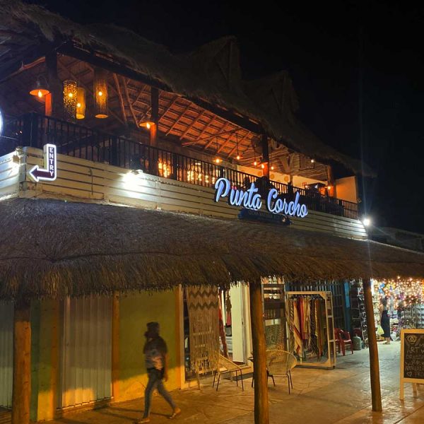 a second floor restaurant in puerto morelos
