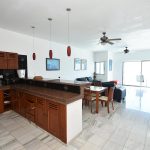 Large kitchen with dining area